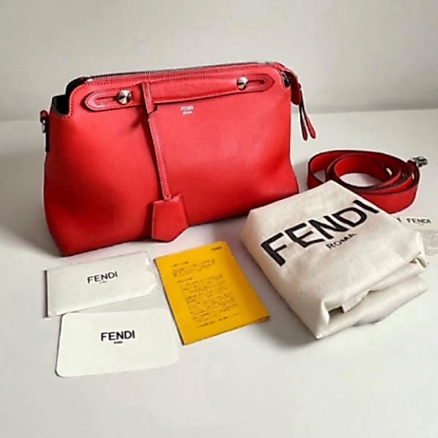Fendi By the Way Small BTW  in Poppy Color AUTHENTIC