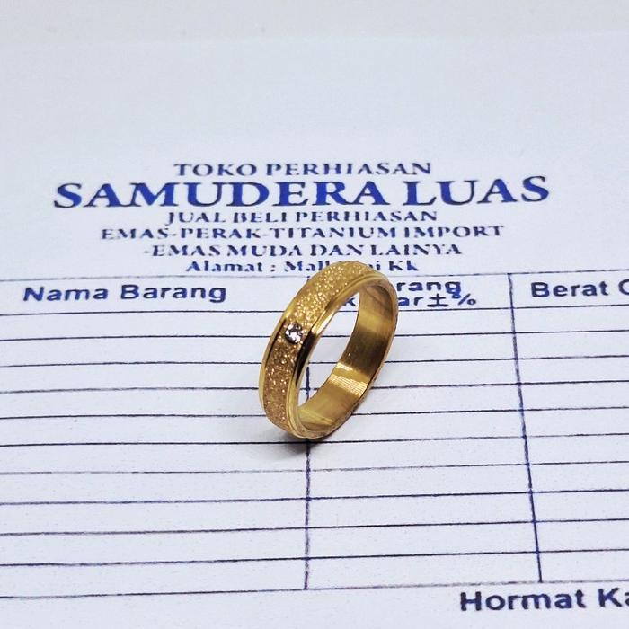 Promo Bisa Cod Cincin Wanita dan pria Model Full Pasir Permata Perhiasan Emas muda free surat Rings