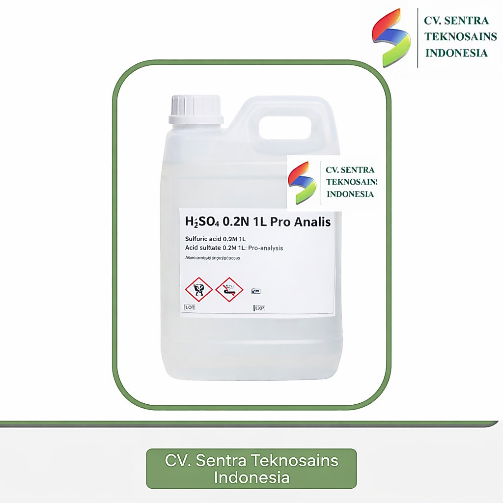 H2SO4 0,2N 1L Pro Analis – H2SO4 Encer Siap Pakai