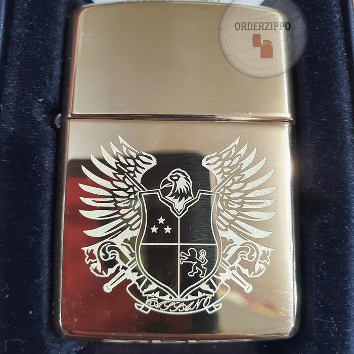 Jasa Custom Laser Zippo Logo Vincenzo ( Hanya Logo )