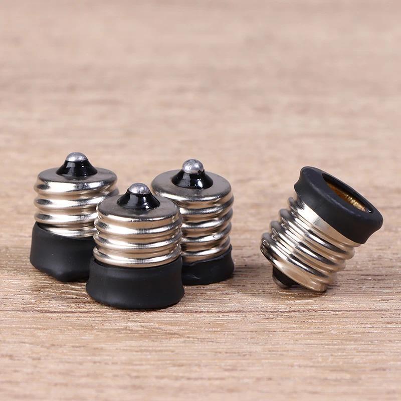 2 buah Adaptor Soket Lampu LED E17 ke E12/E14 untuk Rumah Tangga, Konverter Basis Lampu LED, Adaptor