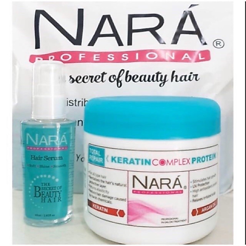 NEW NARA HAIR MASK KERATIN WITH ARGAN OIL + HAIR SERUM (SET)