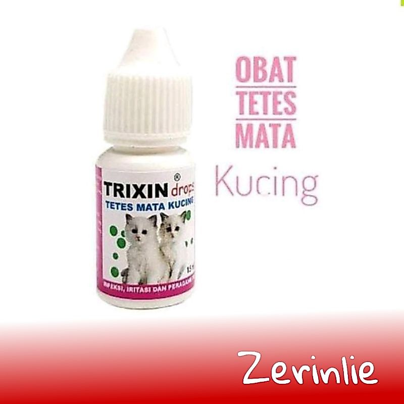 Trixin Drop 10ml / trixin cat / Obat Tetes Mata Hidung Kucing  Infeksi Radang