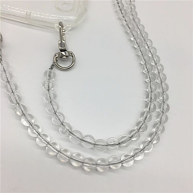 clear pearl bag strap 8mm pearl chain cellphone bag strap