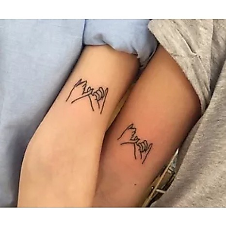 Tato Temporer Couple / Stiker Tato Minimalis - Tato Romantic Love Sepasang