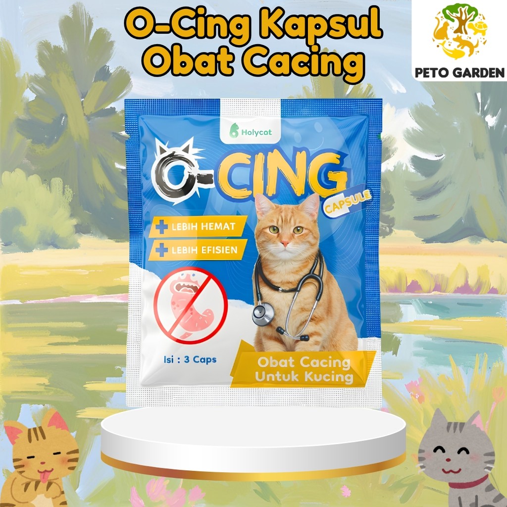 Holycatlabs O-Cing Sachet Isi 3 Kapsul - Obat Cacing O-cing