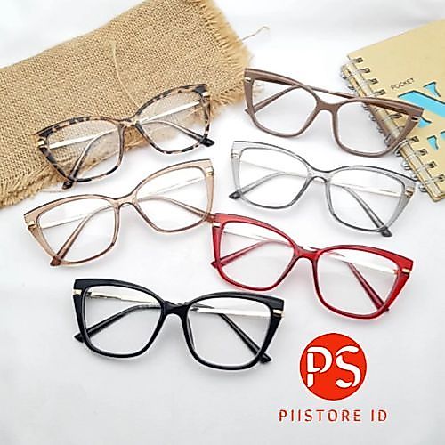 Kacamata 9017 Lensa Photocromic Minus Normal Dan Silinder - Frame Kacamata Wanita 9017 Piistore ID