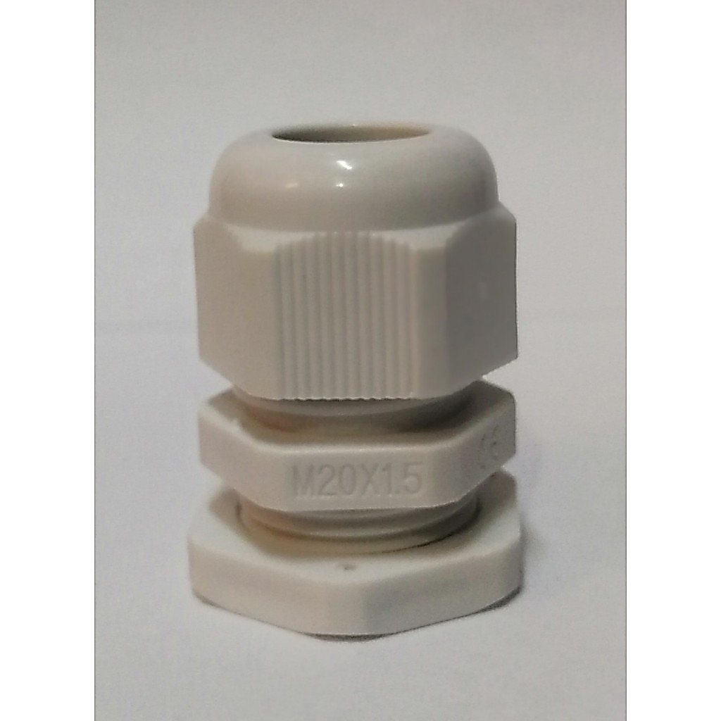 CABLE GLAND M20 pvc - Putih-hitam