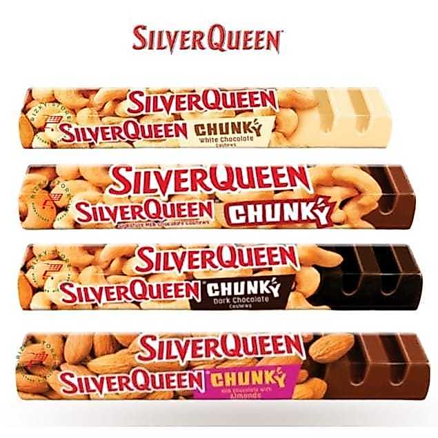 Silverqueen Chunky Mede/ Almond/ White/ Dark/ Orange 85/95 gram x 2 pcs