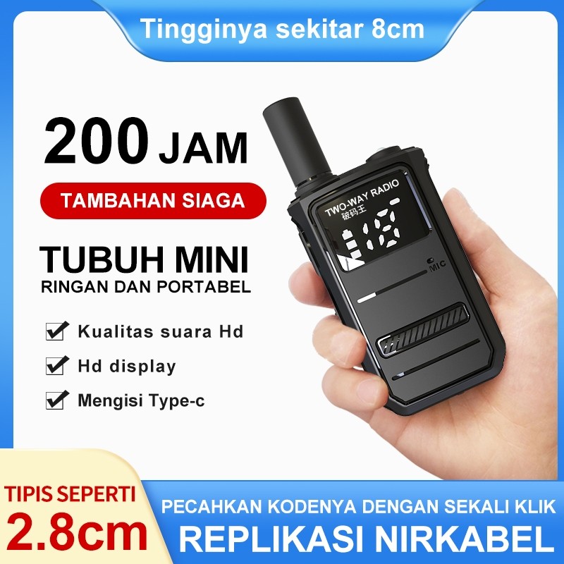 MORQTOLA M8 Walkie Talkie HT UHF Jarak Jauh 1km  Handy Talkie 1 Unit HT Kualitas Jepang