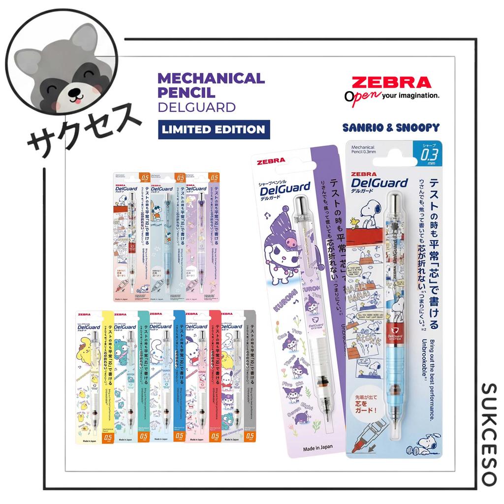 ZEBRA DELGUARD PENSIL MEKANIK SANRIO & SNOOPY 0.5