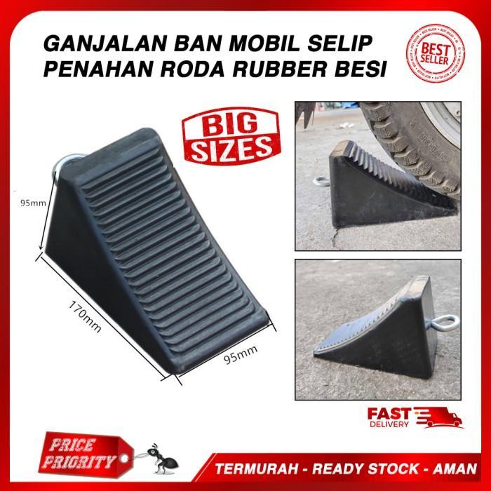 Pengganjal Ban Mobil Penahan Ganjalan Ban Roda / Wheel Parking Chock - Tanpa Besi terlaris