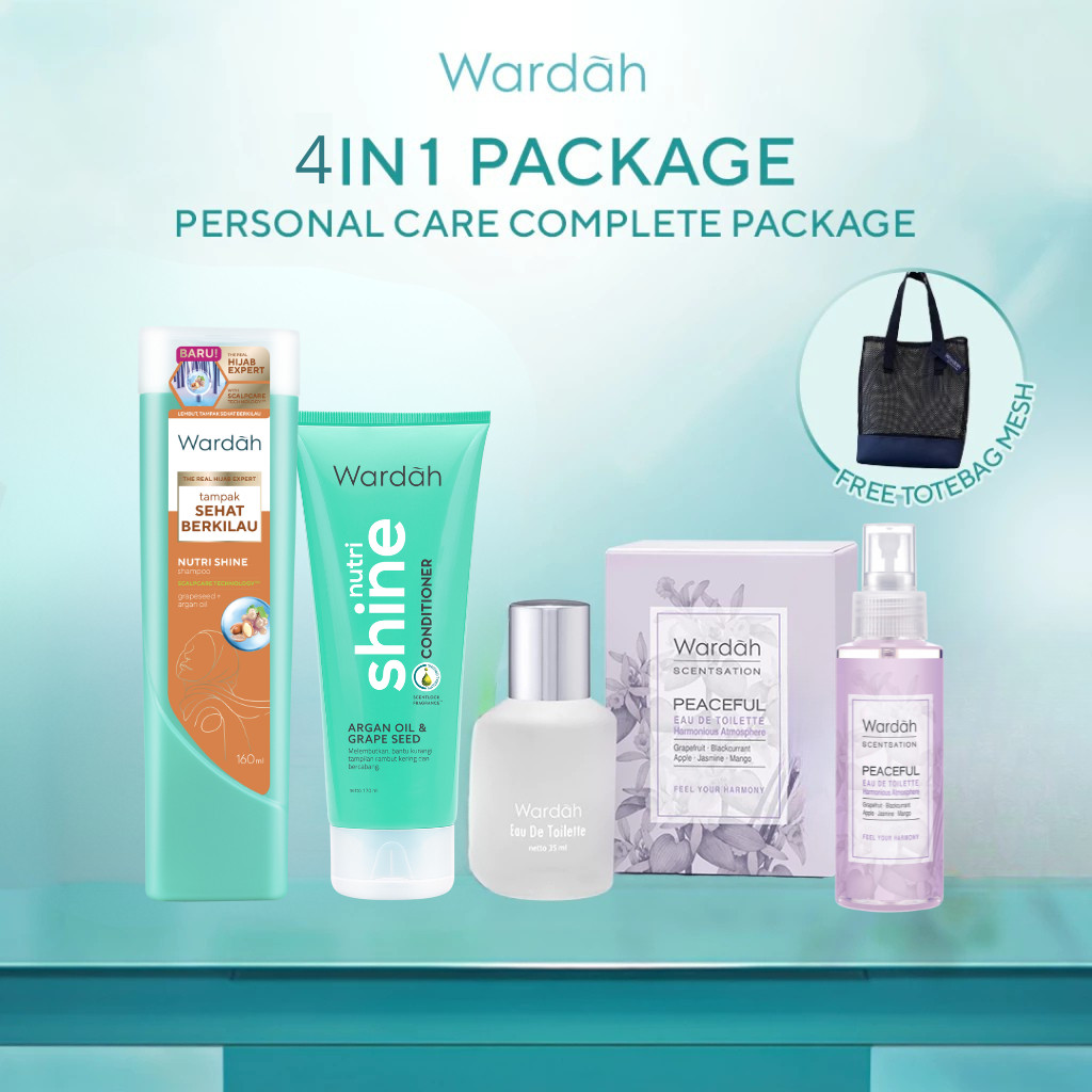 [BUY 4 GET 5] Wardah Shampoo, Conditioner, Body Mist, Eau de Toilette FREE Totebag | Paket Perawatan