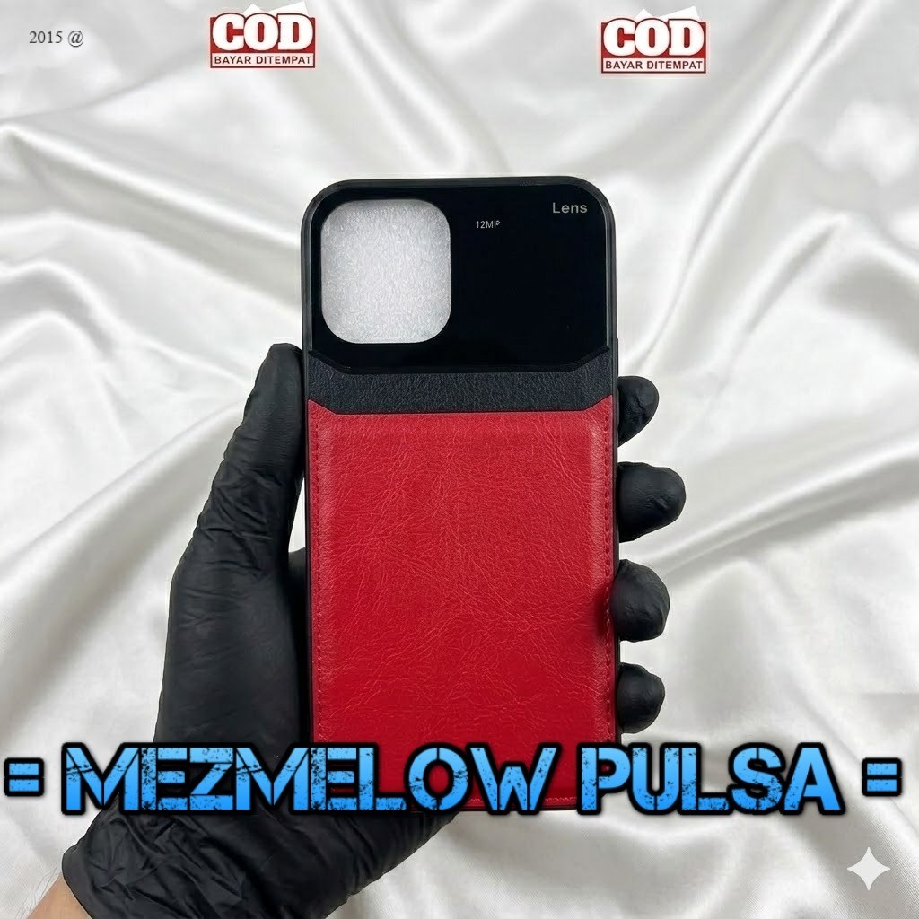 Splicing PU Leather Kamera Lens Casing Hard Case IPHONE 12 PRO MAX