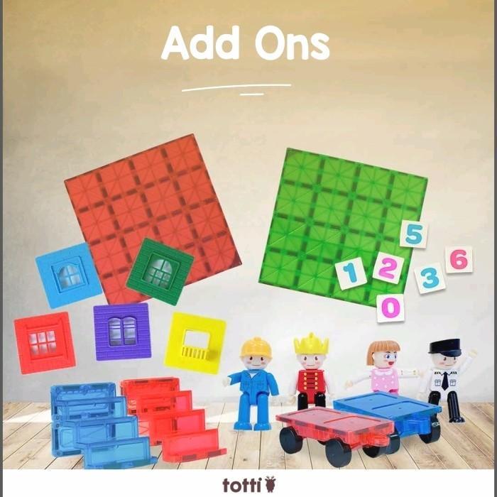 Add on Magnetic Tiles - Carbase Plate / Additional Magnetic Tiles / Magnetic Dolls / Aksesoris