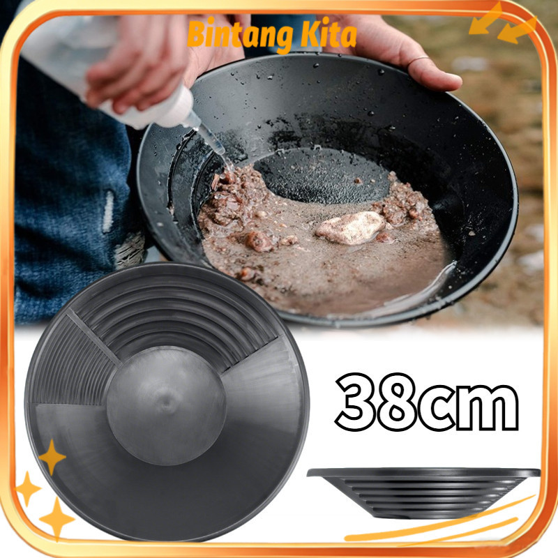 Alat Dulang Emas 38CM Gold Pan Tahan Lama - Peralatan Tambang Emas & Gold Panning Perlengkapan Tamba