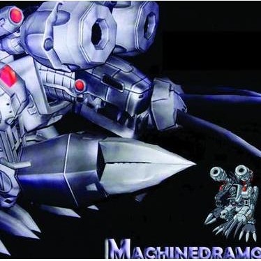 (Mainan Kertas) DIY Papercraft Lembar Pola Figure Digimon Machinedramon 50cm