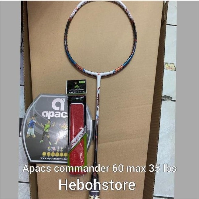Raket Badminton APACS NEW COMMANDER 60 Free grip kuat 35 LBS ORIGINAL
