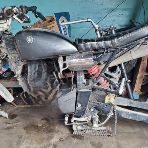 rangka byson ori custom scrambler