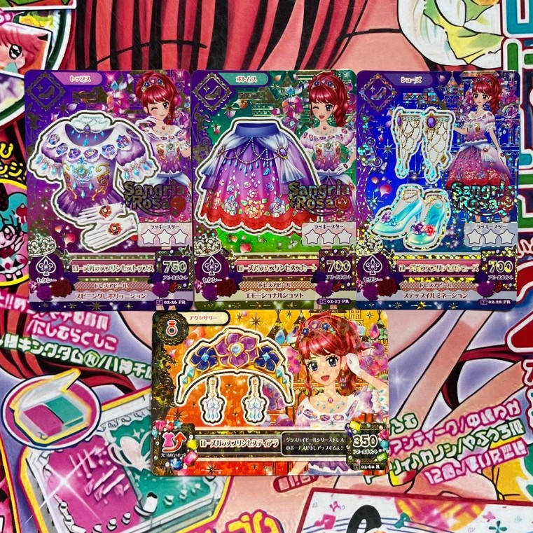 Kartu Aikatsu Premium Juri Kurebayashi Rose Glass Princess Coord Sangria Rosa Fairy Tale Cinderella 