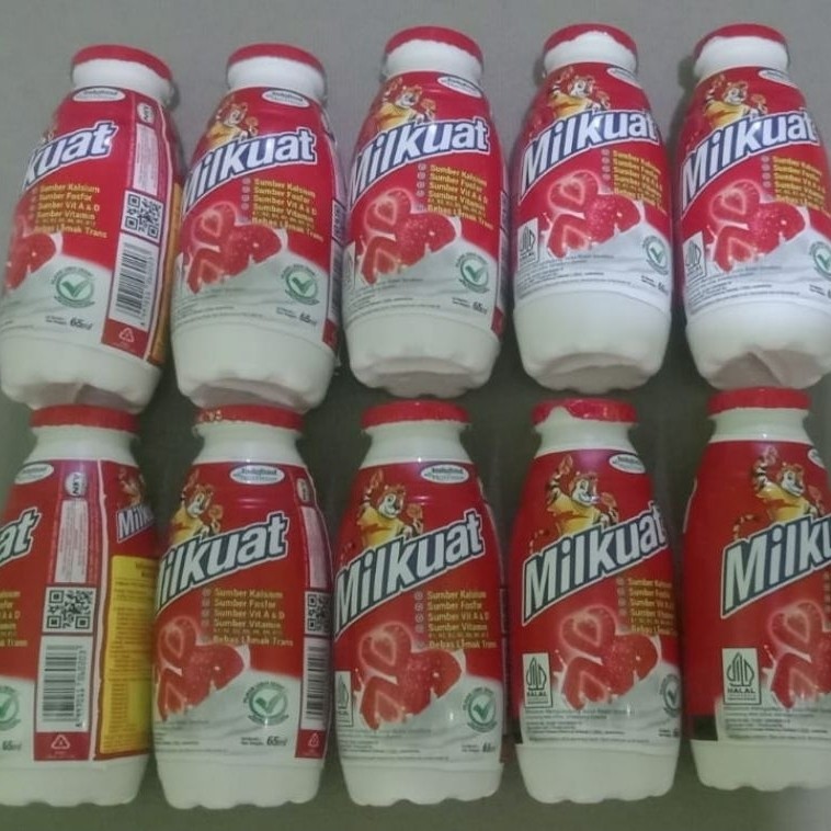Susu Milkuat Botol 65ml Rasa Stoberi /jeruk(Paket 10pcs)