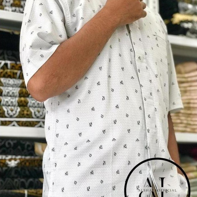 Baju Koko DL/ Koko Kemaja Dewasa DL Lengan Panjang & Pendek Bahan Katun Motif