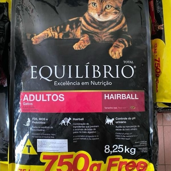 EXP DATE 2026/10 Equilibrio 7.5kg Free 750g Fresh Pack Adult Kitten Long Hair Kemasan Karung Super P