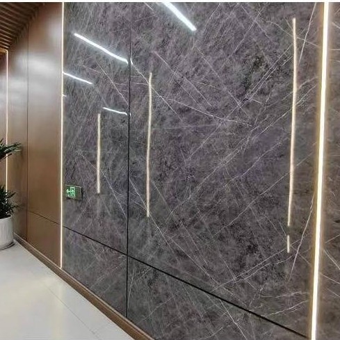 Marmer Marble Board Glossy Pvc Backdrop Tv Kamar Mandi Dekorasi Dinding Motif Marmer 1,22 X 2,44 M