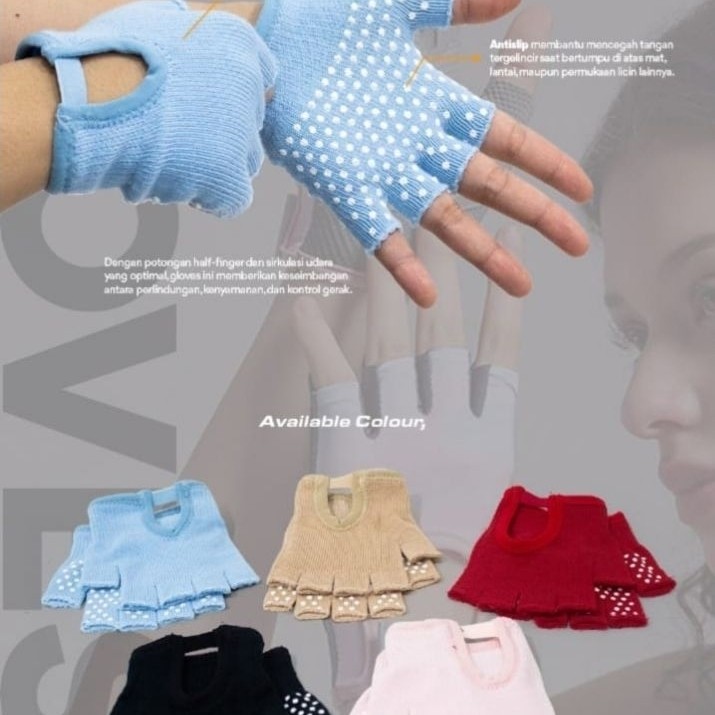 sarung tangan yoga/barre/ballet/pilates/senam/gym glove