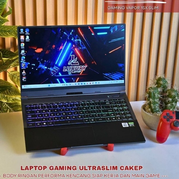 LAPTOP GAMING AFTERSHOCK PC VAPOR 15X SLIM 10TH GEN INTEL CORE I7 NVIDIA RTX 2060 SSD 512GB RAM 16GB