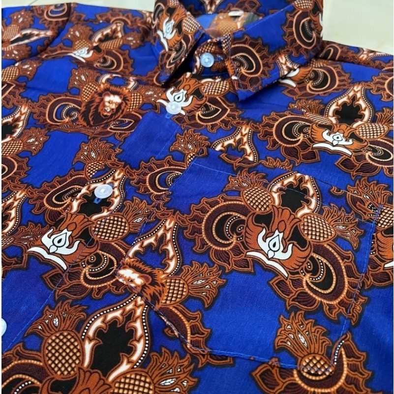 BATIK SEKOLAH SMP NEGERI/BATIK SMP NASIONAL/BATIK SMP MOTIF SISINGAAN BIRU