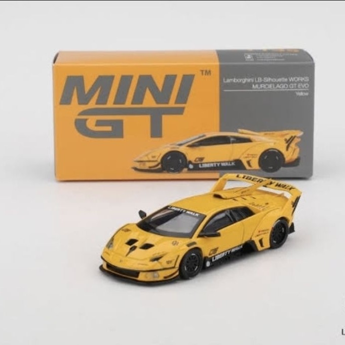 Mini GT #1135 LB Works Lamborghini Murcielago GT EVO Yellow
