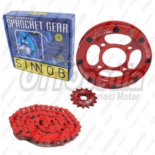Sinnob Chain Kit Gear Gir Set Rantai Rante Motor NEW Mega Pro / Verza Colour Chain