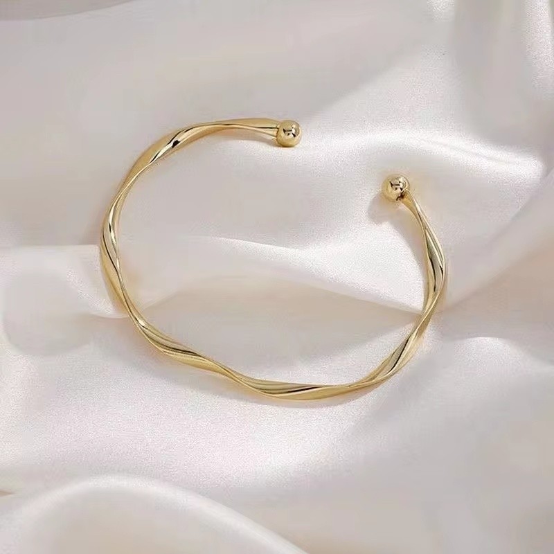 Gelang Bambu Warna Emas Stainless Steel, Tren 2025, untuk Wanita Pria, Hadiah Pesta Romantis, Perhia