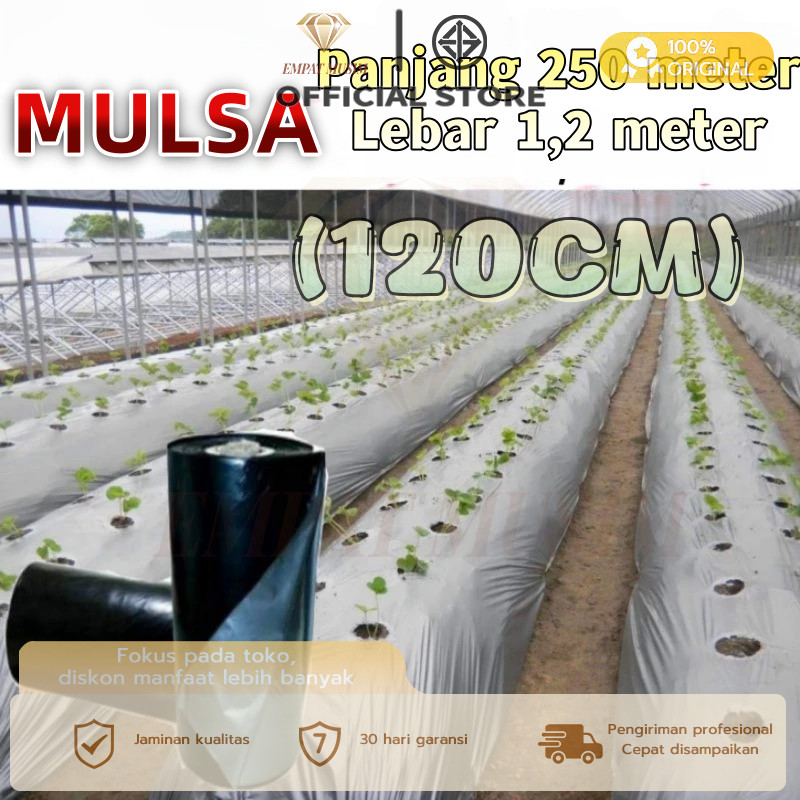 PLASTIK MULSA ( 1 ROLL ) panjang 250 meter * Lebar 120cm (1,2meter)