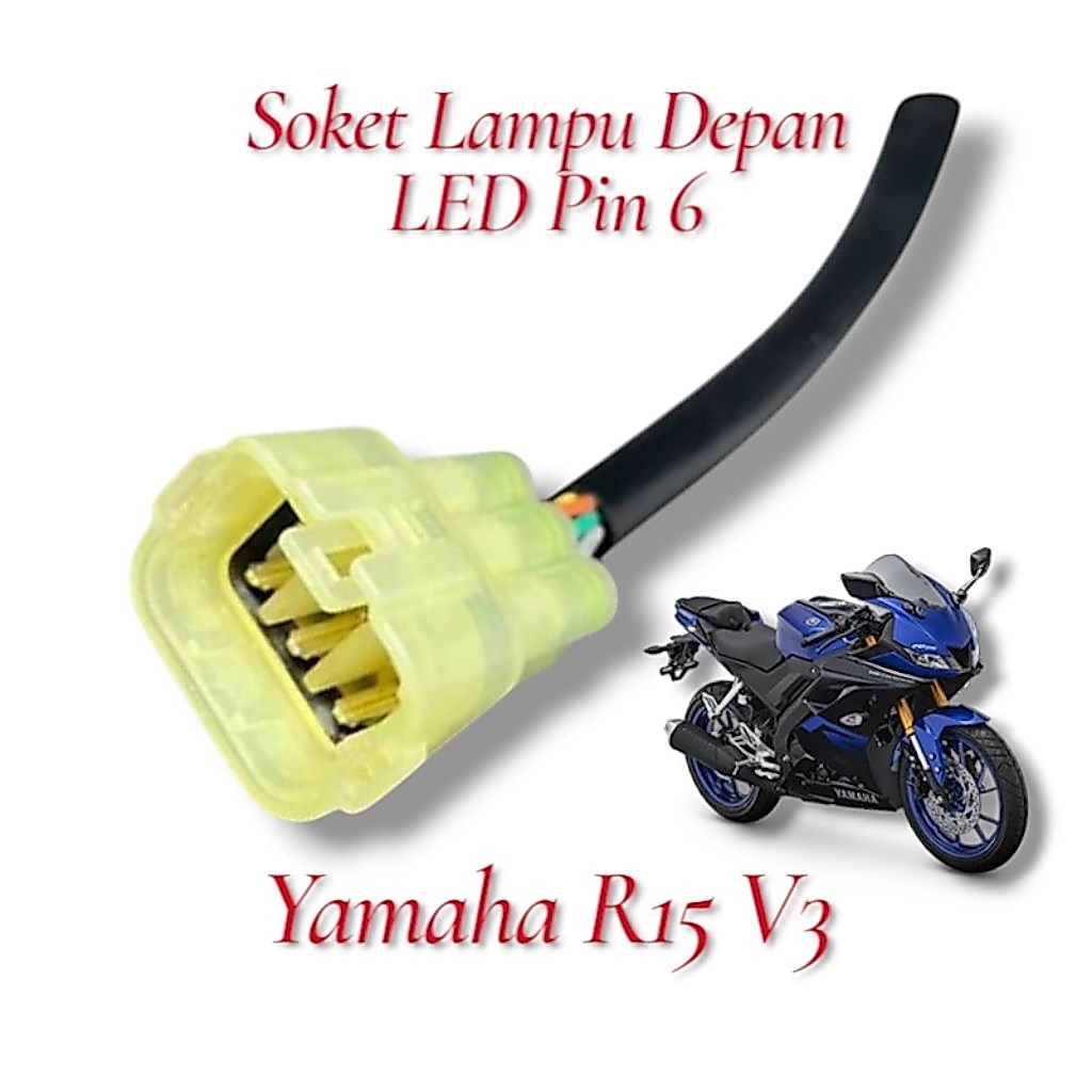 soket lampu depan Yamaha r15 V3 pin 6 soket piting lampu depan R15 v3