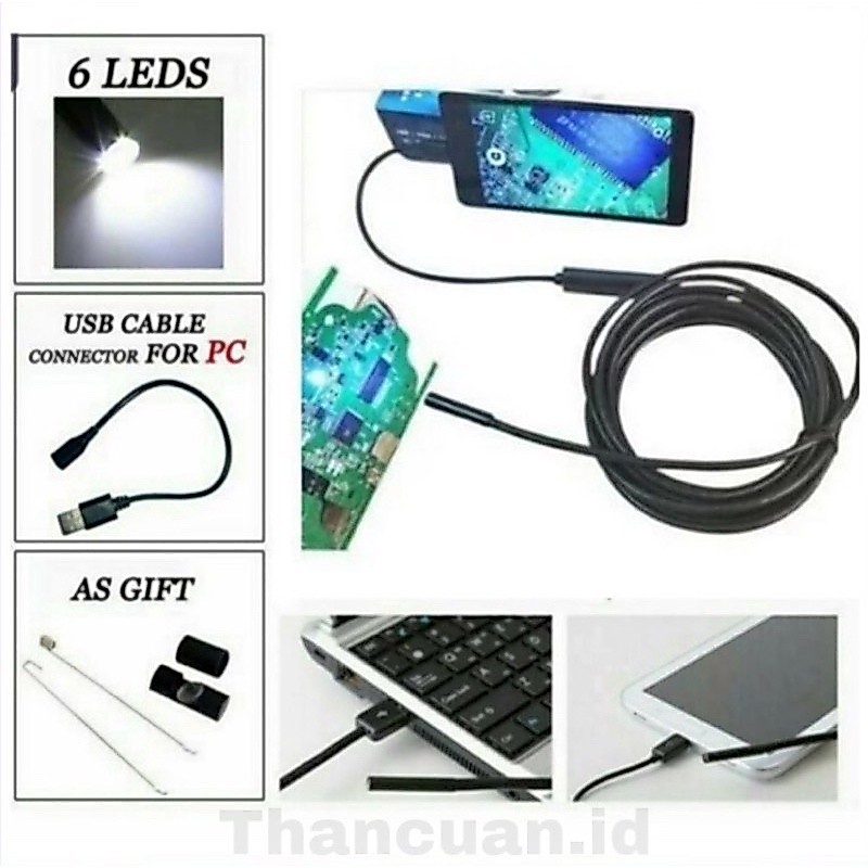 ENDOSCOPE KABEL Camera Android 5M 5.5MM LENS Pengintai Android