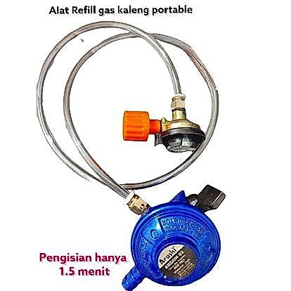 ALAT ISI ULANG GAS PORTABLE FULL SET + REGULATOR LANGSUNG PAKAI ALAT REFILL GAS PORTABEL DARI GAS LP