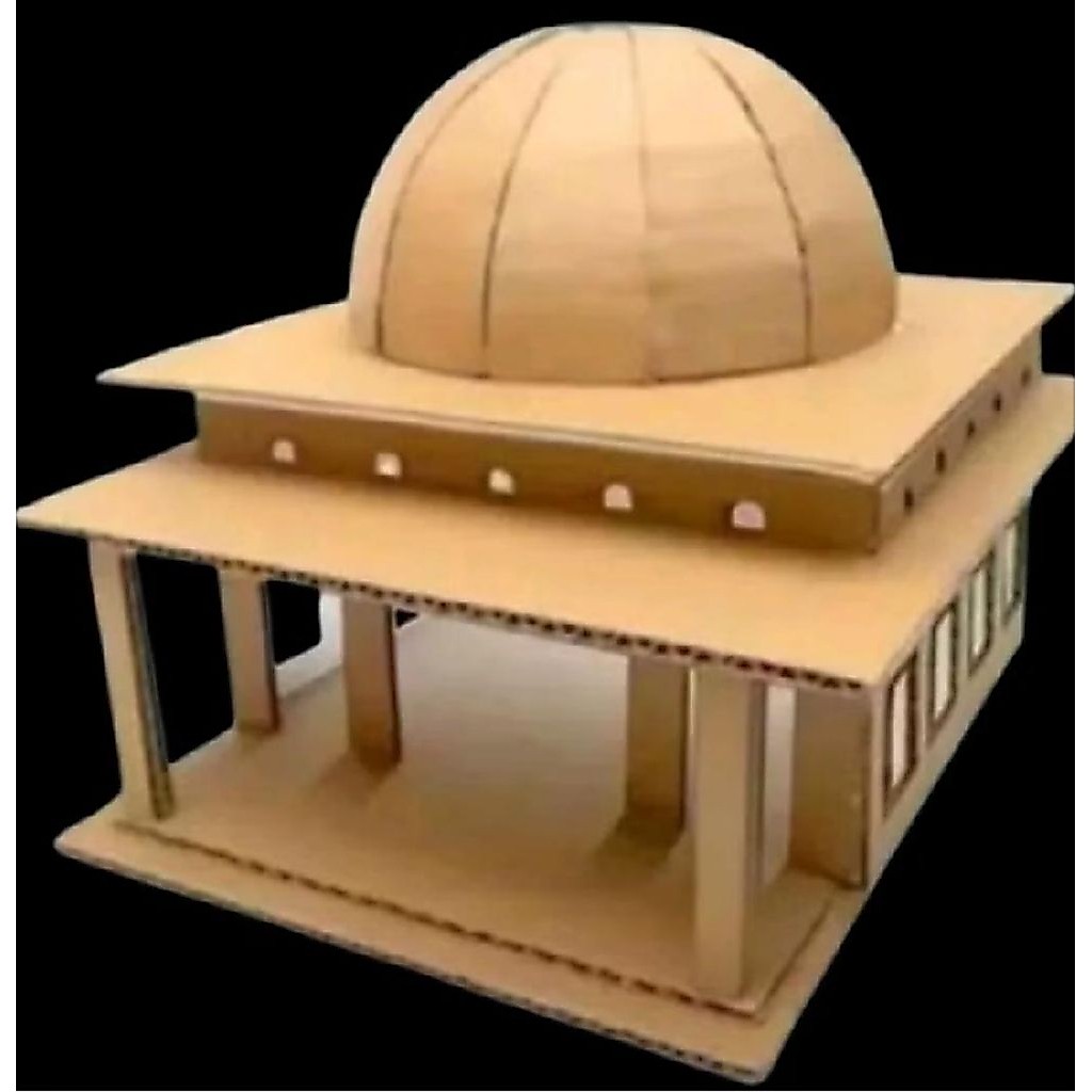 prakarya ,masjid dari kardus /karton