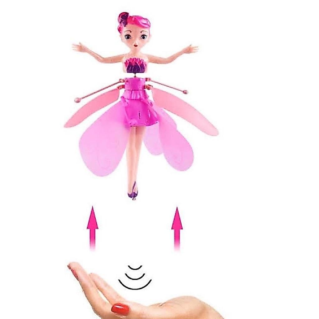 Mainan Anak Peri Terbang Boneka Barbie Sensor Tangan Mainan Karakter Flying Fairy Toys