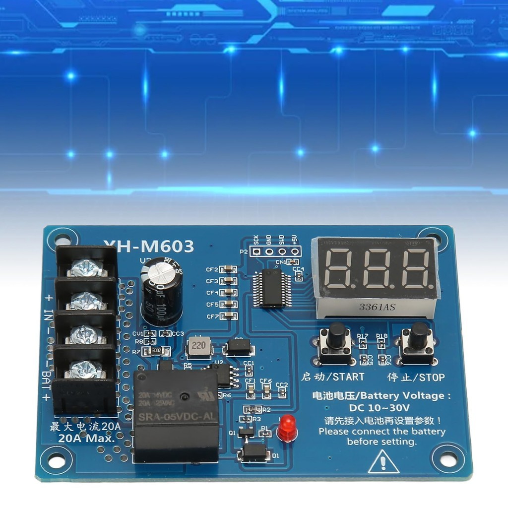 Modul Kontrol Cas Baterai XH-M603 12V-24V Charging Control Board Proteksi Otomatis Anti Overcharge