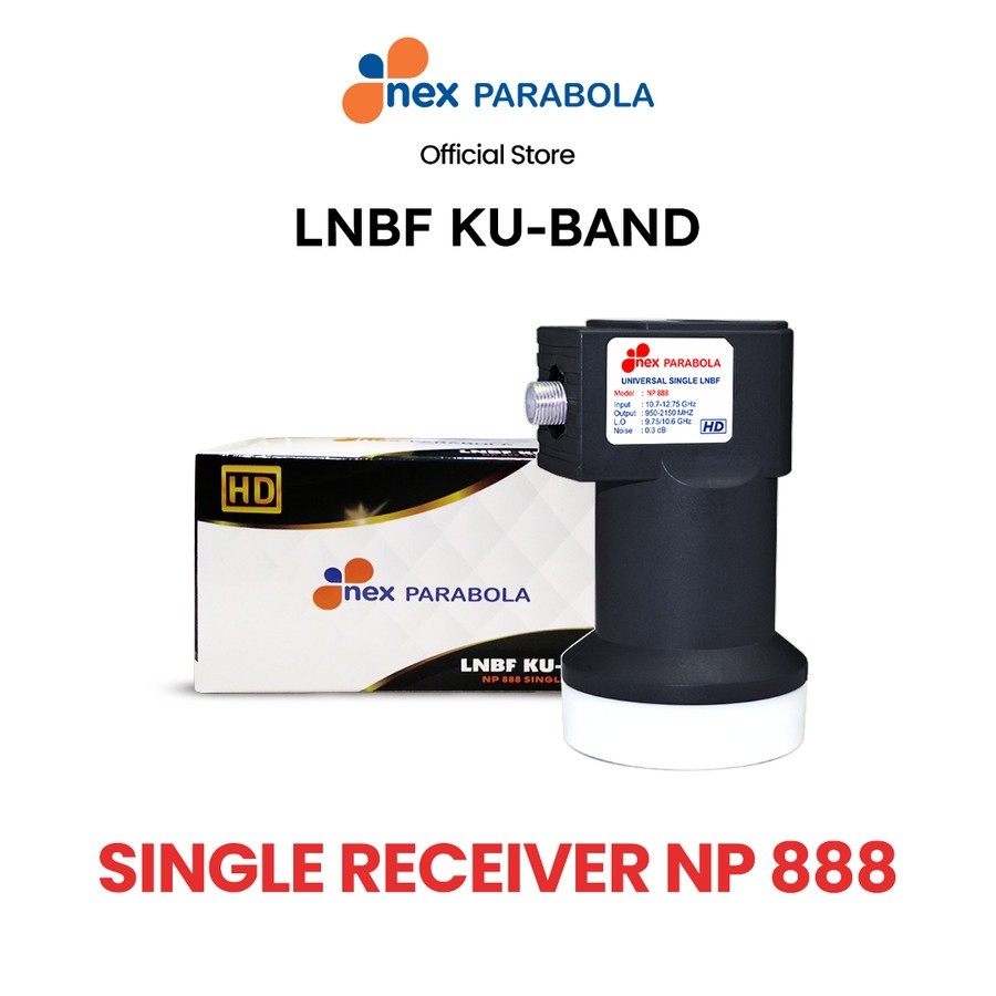 NEX PARABOLA LNBF KU BAND SINGLE NP888 NP 888 RECEIVER PARABOLA FULL HD ORIGINAL