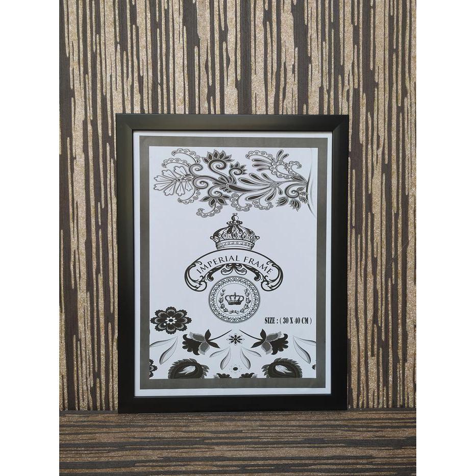BINGKAI/FIGURA FOTO UKURAN 17R/A3 (30X40 CM) M3 Hitam/Putih/Cklt/Gold - Hitam