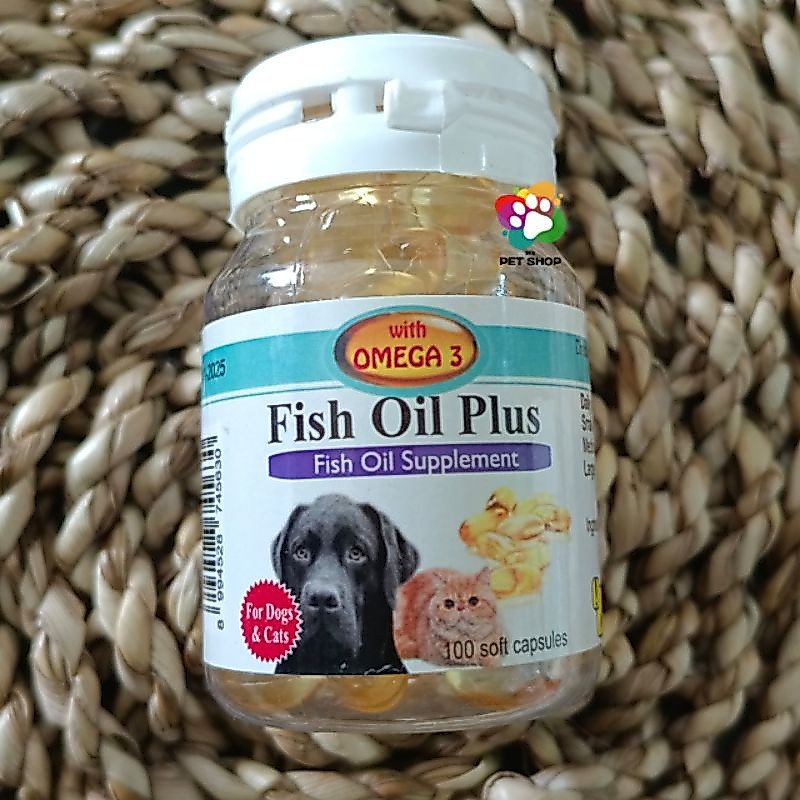 Fish Oil Plus 100softgel / Fish O Plus / Minyak Ikan Anjing Kucing