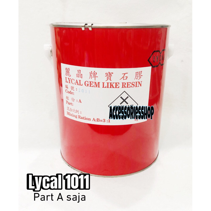 PROMOResin lycal 1011 /Resin bening keras 1 set kaleng 4kg kerajinan NAMETAGTERLARIS