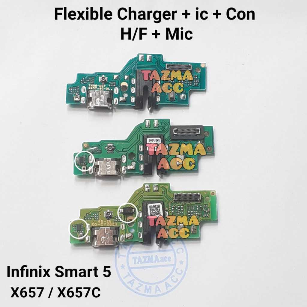 Plus ic + Infinix Smart 5 Ori Flexible Charger + ic Flexibel Fleksibel Konektor Cas Charger INFINIX 