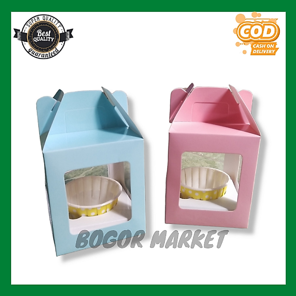 BOX CUPCAKE IVORY LUBANG ISI 10 PCS / DUS CUPCAKE / BOX MUFFIN SATUAN