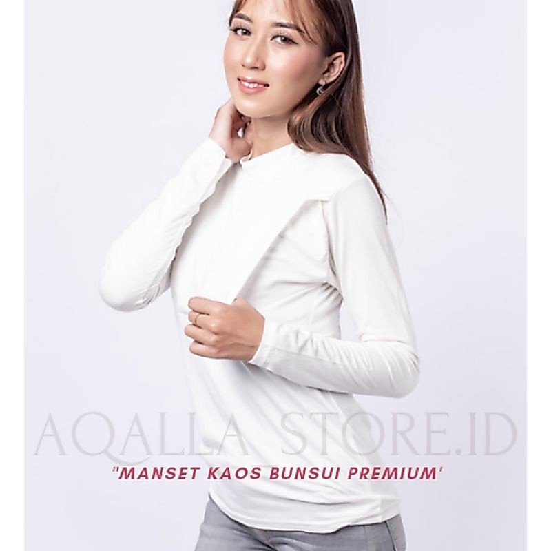 Manset Busui Lengan Panjang / Kaos Menyusui Busui Premium / Inner Busui Adem