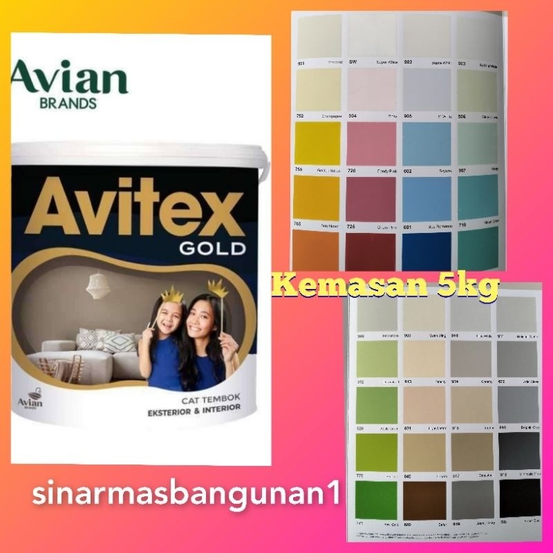 cat avitex gold,cat tembok interior dan eksterior avitex gold 5kg