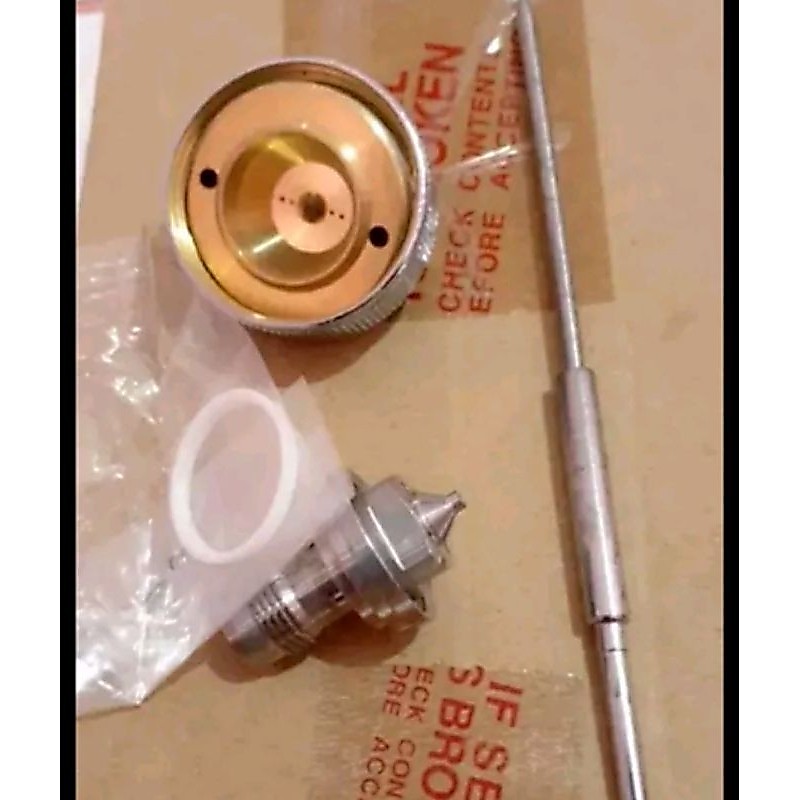 nozzle set spray gun f100 ( nozzle, cup, seal , jarum)